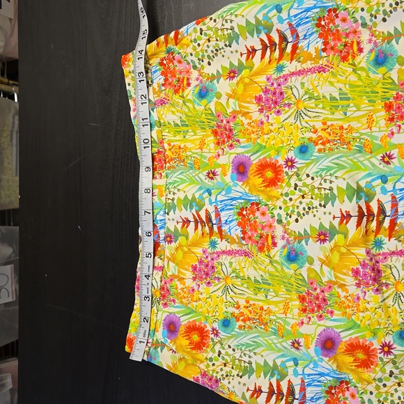 J Crew Liberty Art Fabrics Skirt Stunning Floral Colors Pockets Zip Yellow SZ 0 - Picture 11 of 13